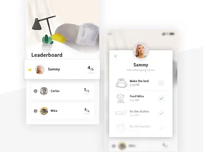 Daily UI Challenge #019 Leaderboard cat challenge dailyui housekeeping illustration leaderboard ranking tasks
