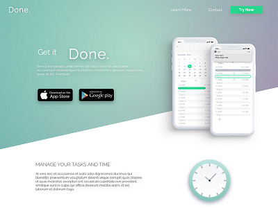 Landing Page - Daily UI Challenge 003 app branding challenge daily design done mockup ui ux web