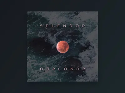 Splendor Obscurus album album art album artwork album cover double exposure moon music water