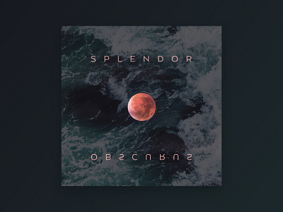 Splendor Obscurus album album art album artwork album cover double exposure moon music water