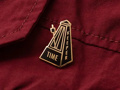 Timekeeper beat bpm enamel metronome pin product rhythm time