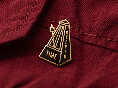 Timekeeper beat bpm enamel metronome pin product rhythm time