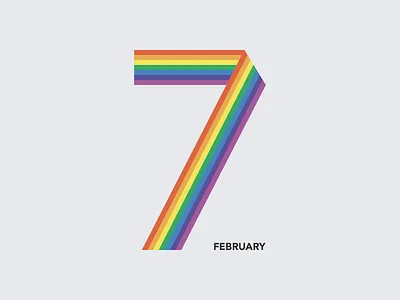 February 7 7 datetypography feb february number typography