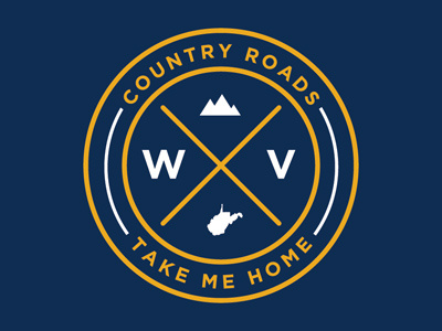 Country Roads Seal logo design seal