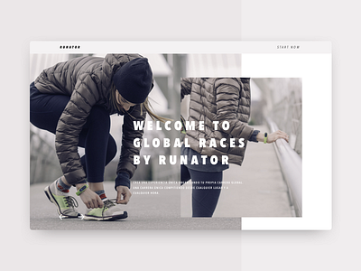 Global Races Website concept homepage interface race run runner ui ux web