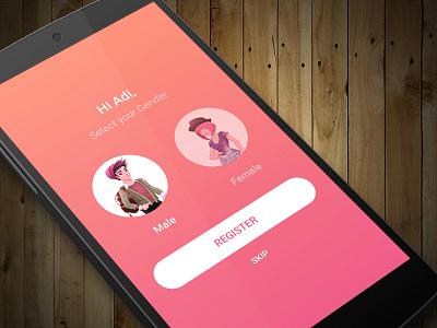 Gender Selection | Restaurant App female gender selection male mobile app register restaurant app sign up ui ux