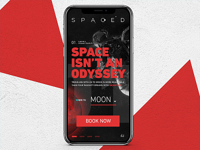 Spaced_Phone-App illustration mobile app photoshop spacedchallenge ux ui
