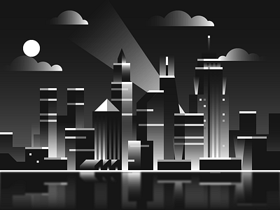 Noir City city flat jazz minimalist noir vintage