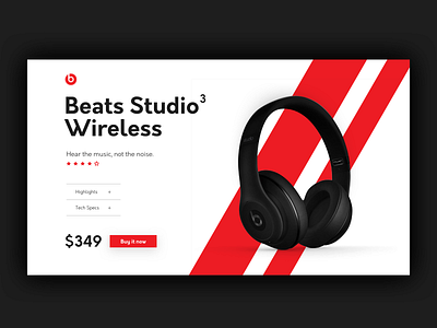 DailyUI 003 – Landing Page 003 beats dailyui design headphone ui