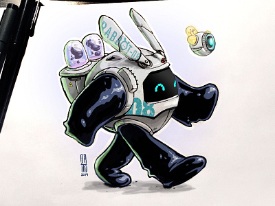Rabbot-08 bot cdc characterdesign digitalpainting enjoy illustration robot