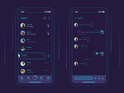 Social app fiction ui，app，social，science