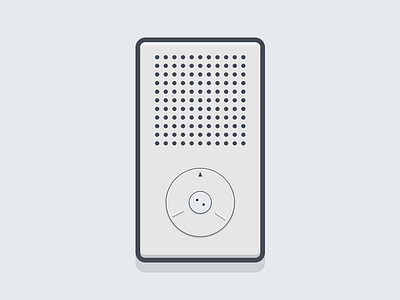 Braun T3 pocket radio braun depth dieter rams flat illustration music pocket pocket radio product design radio t3 vintage