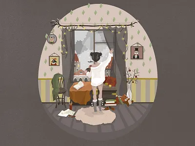 Winter dreams art city digitalart home illustration pic sketch vector winter