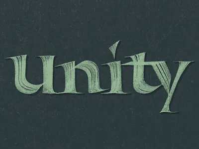 Unity bold brushletering calligraphy fat handlettering lettering roman texture unity