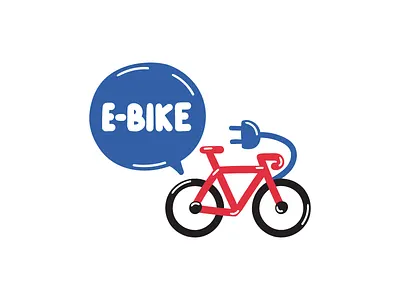 e-bike bike electronic icon logo mark symbol