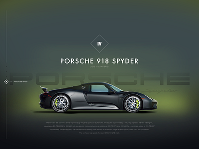 2017 Porsche918 Ui car interface porsche user website