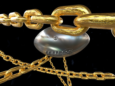 Superbowl Unchained 2/3 3d c4d cg cinema4d digitalart football gold maxon3d motiongraphics redshift redshift3d silver