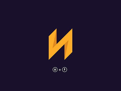 H + ⚡ Logo design h identity illustration logo logotype mark symbol