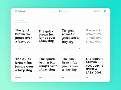 FontFace Dojo Popular font list boomark dojo font fontface ninja product productivity tool typo
