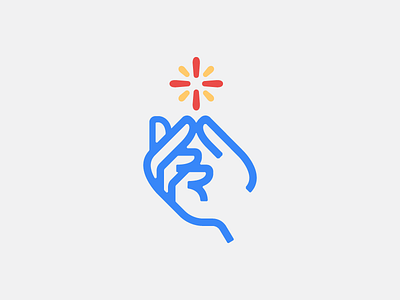 Spark film glowfire hand icon logo magic mark snap snapping spark wizard