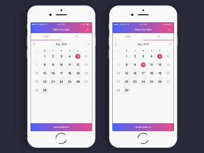 Calendar IOS app app calendar design gradient ios mobile ui ux