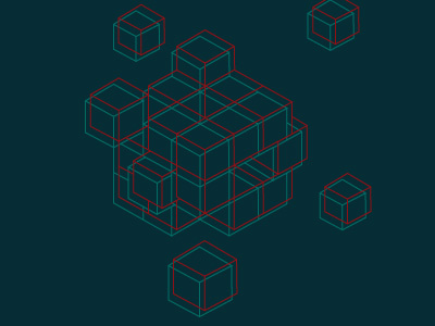 Cube ai icon illustration rubiks cube vector