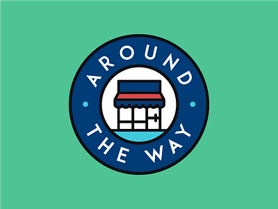 Around the Way badge bodega design illustrator logo store