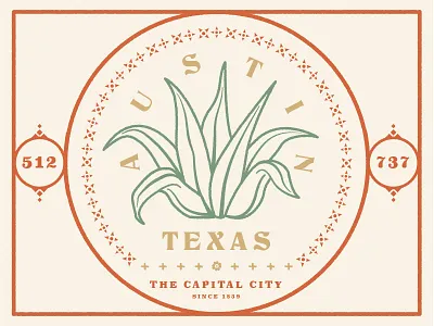 Agave 512 agave austin capital illustration mezcal pattern southwest texas vector western