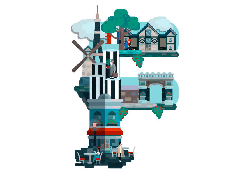 France by WeeDesign 2d ae animation france gif hello illustration motion motion design