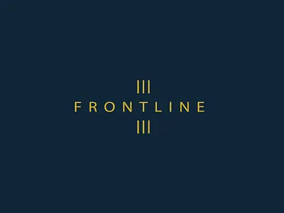 Frontline 2d abstract branding colorful flat geometric icon illustration lines logo three