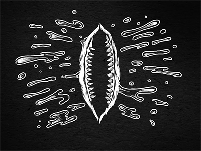 Black Hole art black bone bottle branch buscarons comic drawing foot frame by frame hole mouth