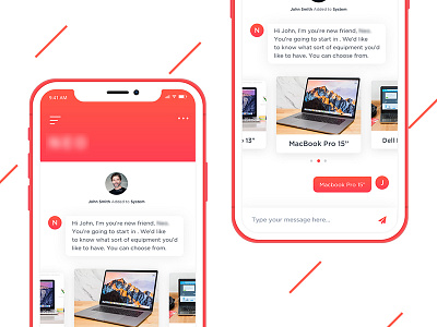 App Design app design chat bot clean app has iphonex app design ui ui design