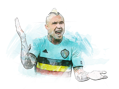 Near to Russia | Radja Nainggolan art creative design dribbble illustration invites neymar photoshop retouch russia soccer vector
