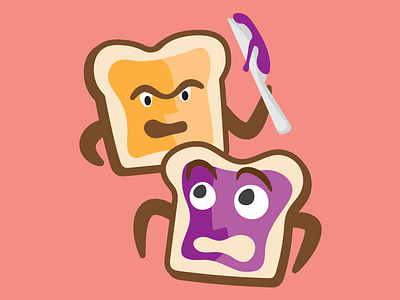 You Look Like February adobe comedy couples flat design illustration illustrator pbj vector you look like