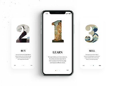 Onboarding 023 app simple art interface luxurious minimal onboarding ui