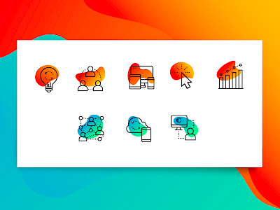 Xteach Icons branding custom design grabient gradient icon icons identity logo system