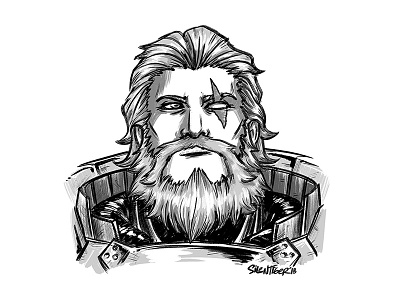 Reinhardt doodle drawing fanart illustration overwatch reinhardt silentiger sketch