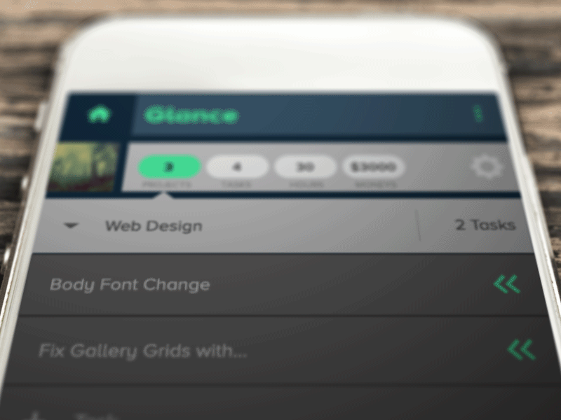 Glance Close Up Animations animation app ux