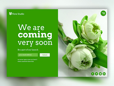 Coming Soon Landing Page coming soon design green landing page web