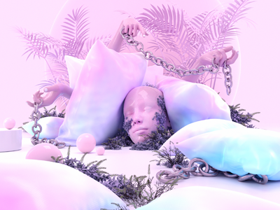 PILLOW_TALK 3d blender cgi graphics neon pink render