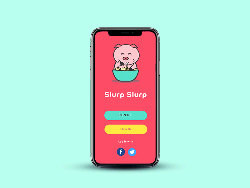 Daily UI 001 animated challenge daily ui food app gif principle sign up sketch