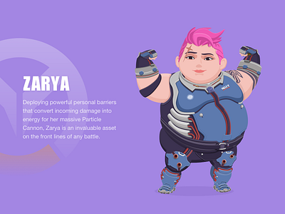 Overwatch - Fat version blizzard design fanart game illustration overwatch ui zarya