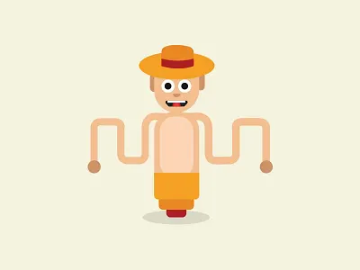 Monkey branding character design flat illustration logo