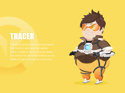 Overwatch - Fat version blizzard design fanart game illustration overwatch tracer ui