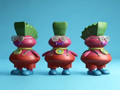 Music Monster 3d character monster