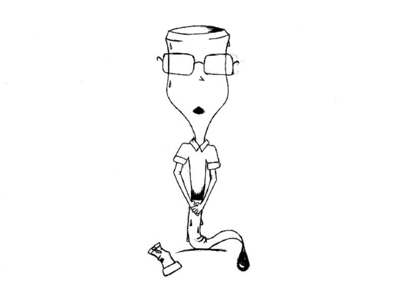 Worm Character 2d character flat gif illustration sketch sweating vector worm