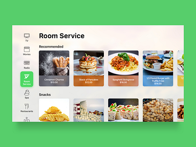 Smart TV - Room Service channels food delivery hotel room service smart home smart tv television tv tvos