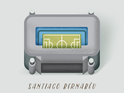 Santiago Bernabeu, Madrid. football illustration madrid realmadrid spain stadium