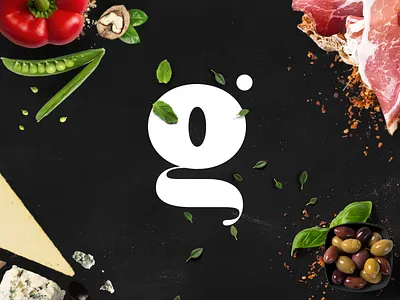 Gourmet World brandmark brandmark food g globe gourmet logo moon premium world