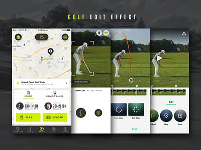 ZEPP Golf App Video editing effect animation app data editing effect golf icon sport ui video zepp